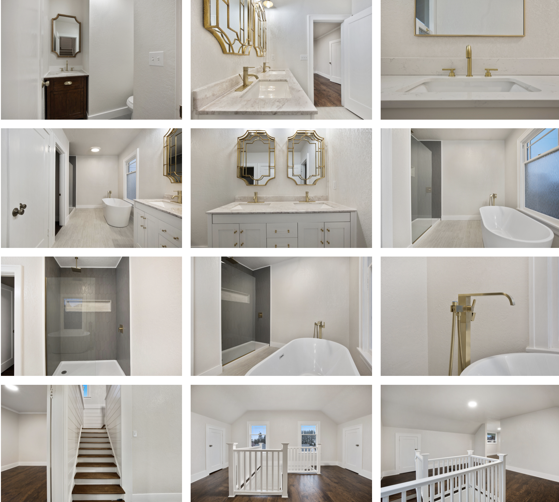 3rd St Cosmopolis — bathrooms with brass and marble details