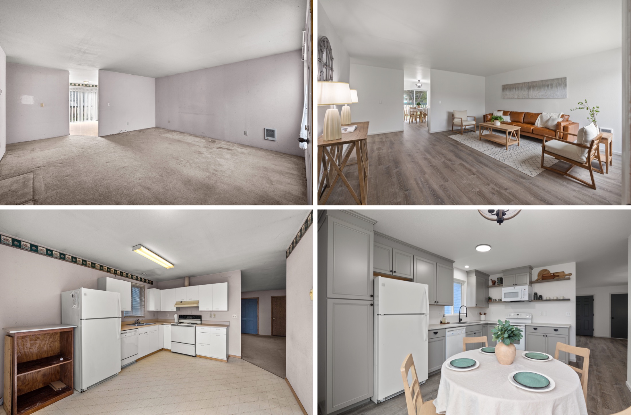 307 E Curtis — bedrooms before/after