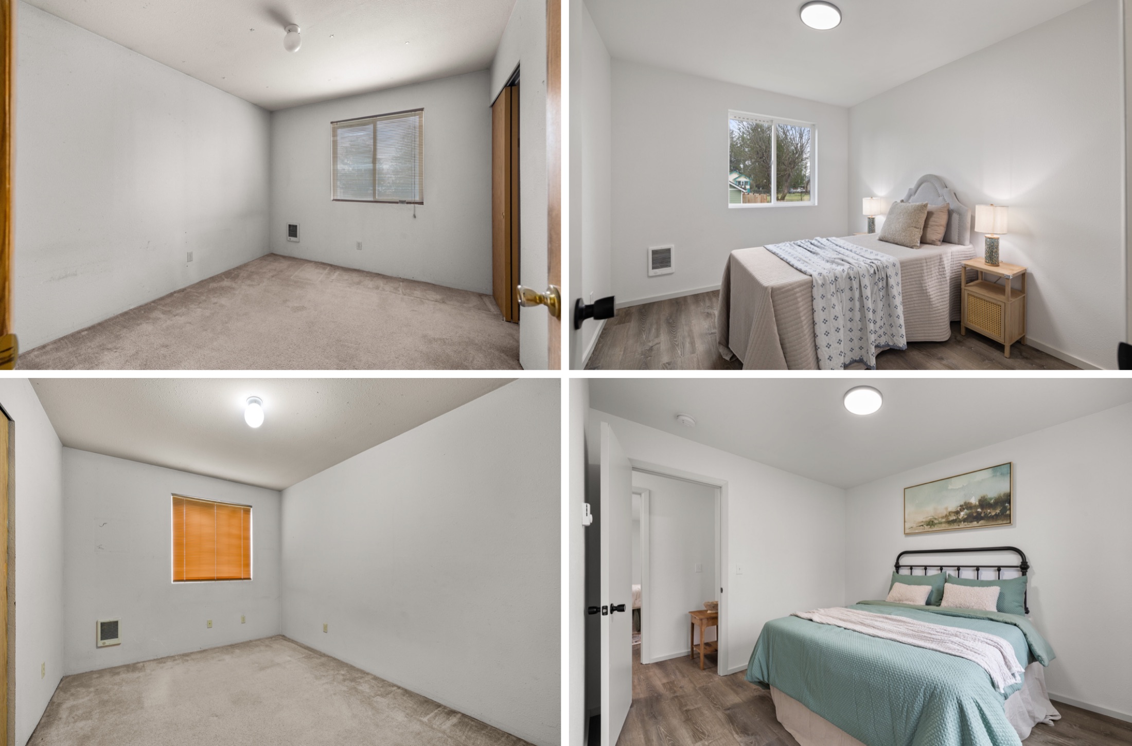 307 E Curtis — primary bath before/after