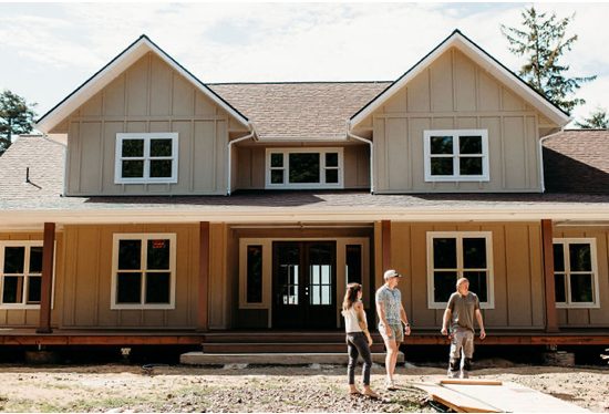Walking a nearly finished home with clients