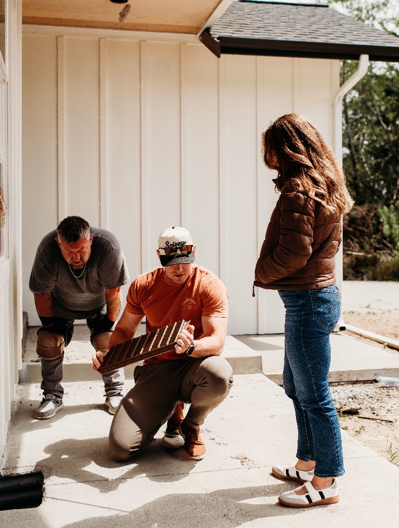 Reviewing materials on site